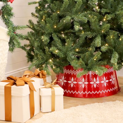 Fraser Hill Farm Metal Christmas Tree Collar (FFTRING026-0RED)