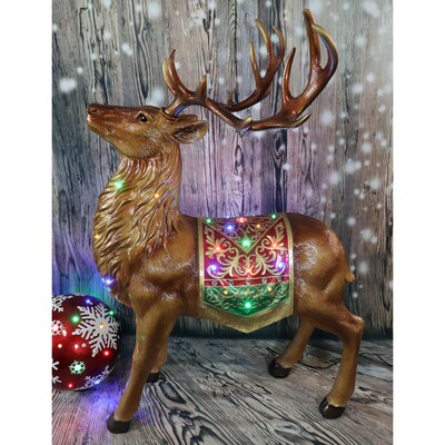 Fraser Hill Farm 5-Ft. Tall Standing Reindeer Metallic Finish (FFRS060-RD1-BRN)