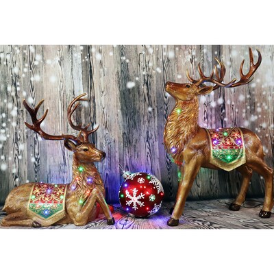 Fraser Hill Farm 5-Ft. Tall Standing Reindeer Metallic Finish (FFRS060-RD1-BRN)