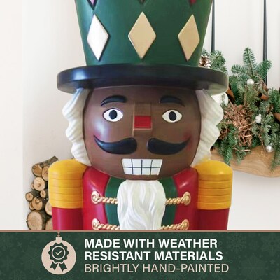Fraser Hill Farm 60-in Fiberglass African American Nutcracker Figurine (FFRS060-2NC-MLTAA)