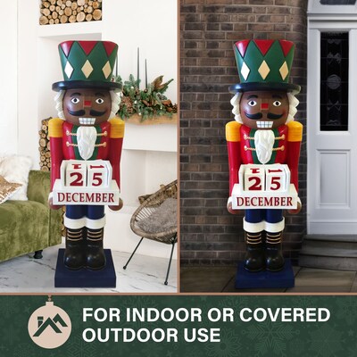 Fraser Hill Farm 60-in Fiberglass African American Nutcracker Figurine (FFRS060-2NC-MLTAA)