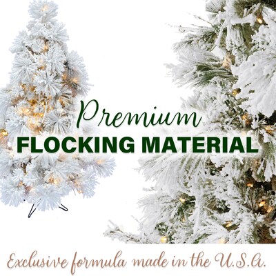 Fraser Hill Farm 10-Ft. Snowy Pine Flocked Christmas Tree (FFSN010-5SN)