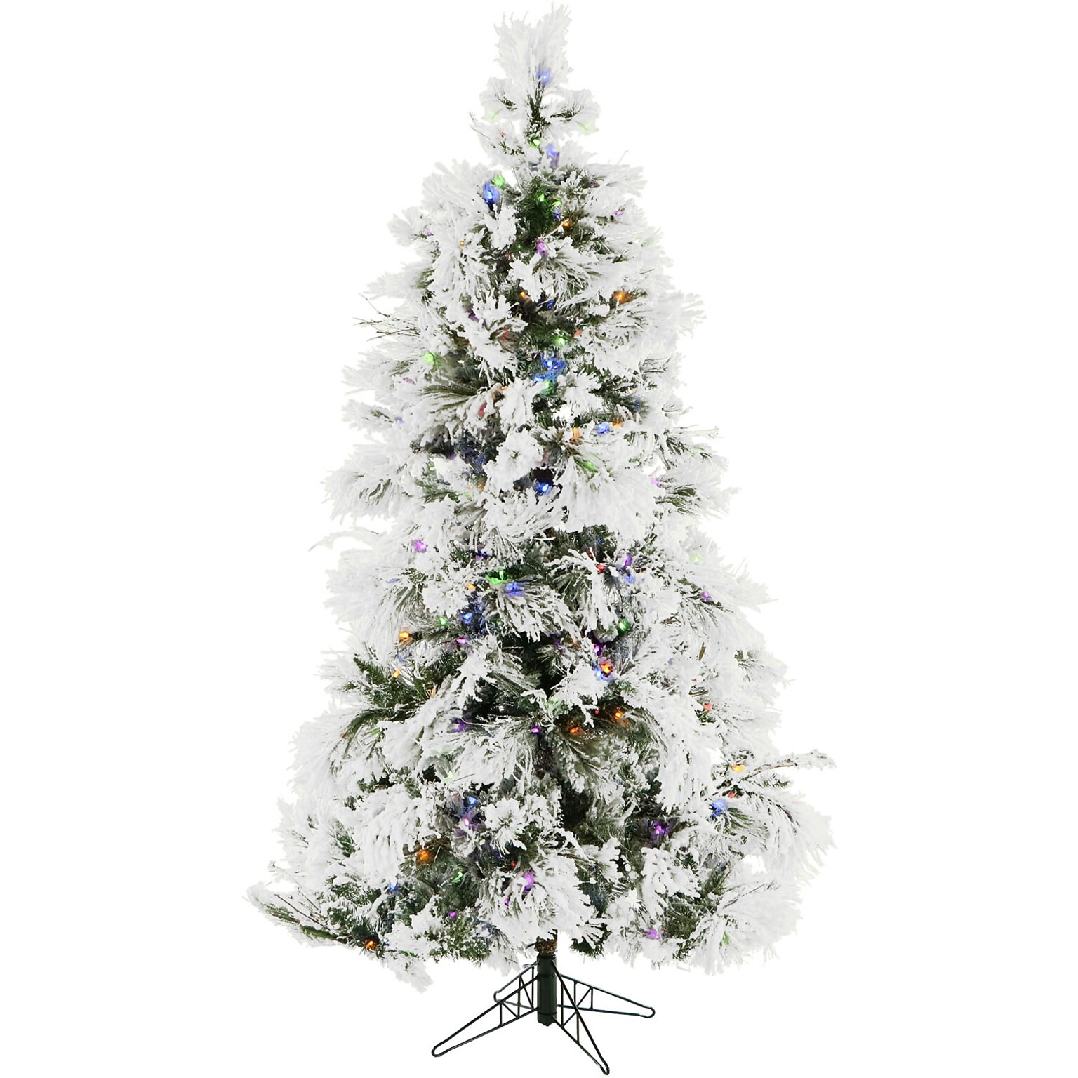 Fraser Hill Farm 12-Ft. Flocked Snowy Pine Christmas Tree (FFSN012-6SN)