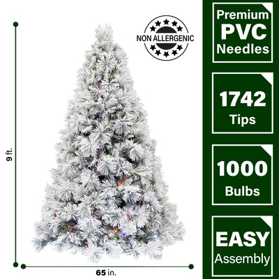 Fraser Hill Farm 9 Ft. Sugar Hill Snowy Christmas Tree (FFSH090-6SN)