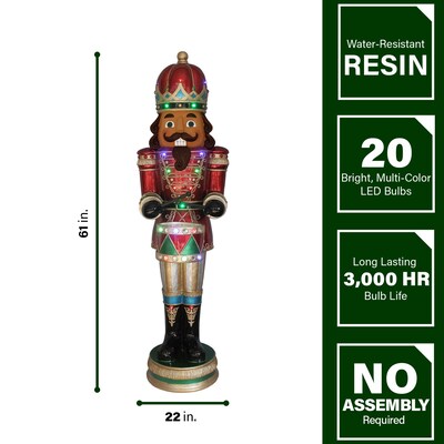 Fraser Hill Farm 61-In. African American Nutcracker (FFRS061-NC5-RDAA)