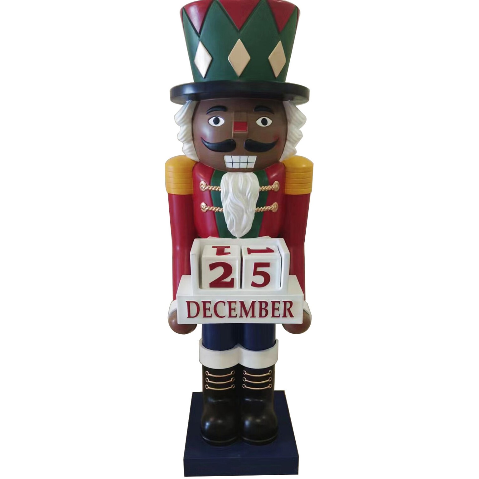 Fraser Hill Farm 60-in Fiberglass African American Nutcracker Figurine (FFRS060-2NC-MLTAA)
