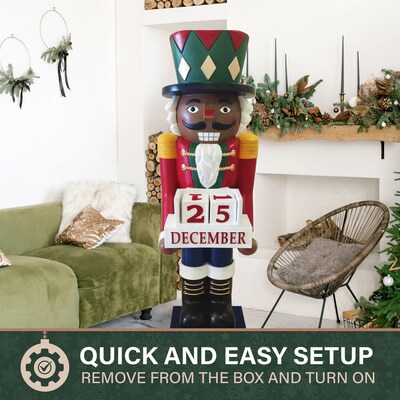 Fraser Hill Farm 60-in Fiberglass African American Nutcracker Figurine (FFRS060-2NC-MLTAA)