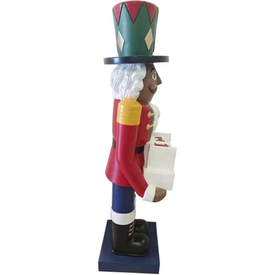 Fraser Hill Farm 60-in Fiberglass African American Nutcracker Figurine (FFRS060-2NC-MLTAA)