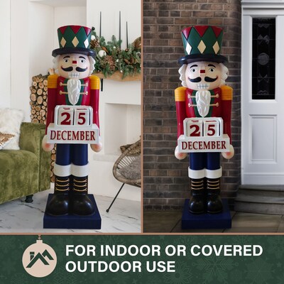 Fraser Hill Farm 60-inch Fiberglass Nutcracker Figurine (FFRS060-2NC-MLT)