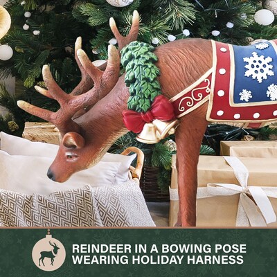 Fraser Hill Farm 30-in Fiberglass Reindeer Figurine (FFRS030-0DEER-MLT)