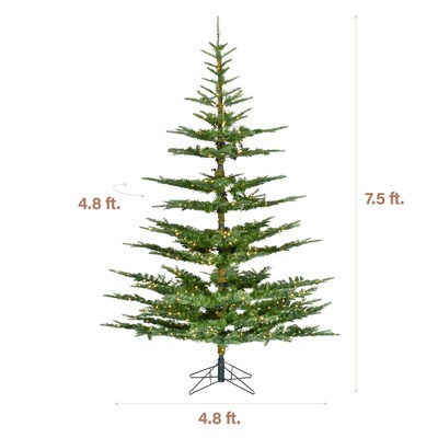 Fraser Hill Farm 7.5-ft. Ranch Pine Artificial Christmas Tree (FFRP075-5MGR)