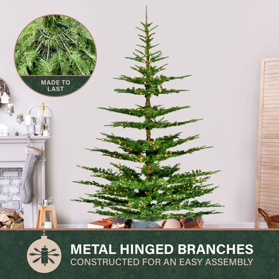 Fraser Hill Farm 7.5-ft. Ranch Pine Artificial Christmas Tree (FFRP075-5MGR)