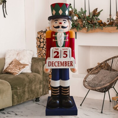 Fraser Hill Farm 60-inch Fiberglass Nutcracker Figurine (FFRS060-2NC-MLT)