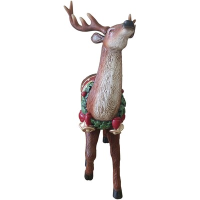 Fraser Hill Farm 36-in Fiberglass Reindeer Figurine (FFRS036-0DEER-MLT)