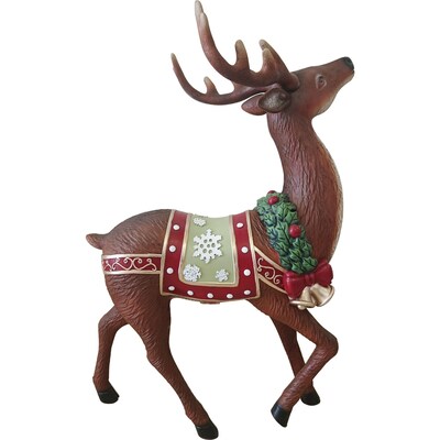 Fraser Hill Farm 36-in Fiberglass Reindeer Figurine (FFRS036-0DEER-MLT)