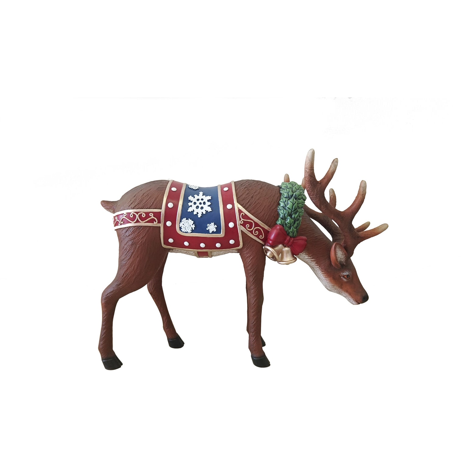 Fraser Hill Farm 30-in Fiberglass Reindeer Figurine (FFRS030-0DEER-MLT)