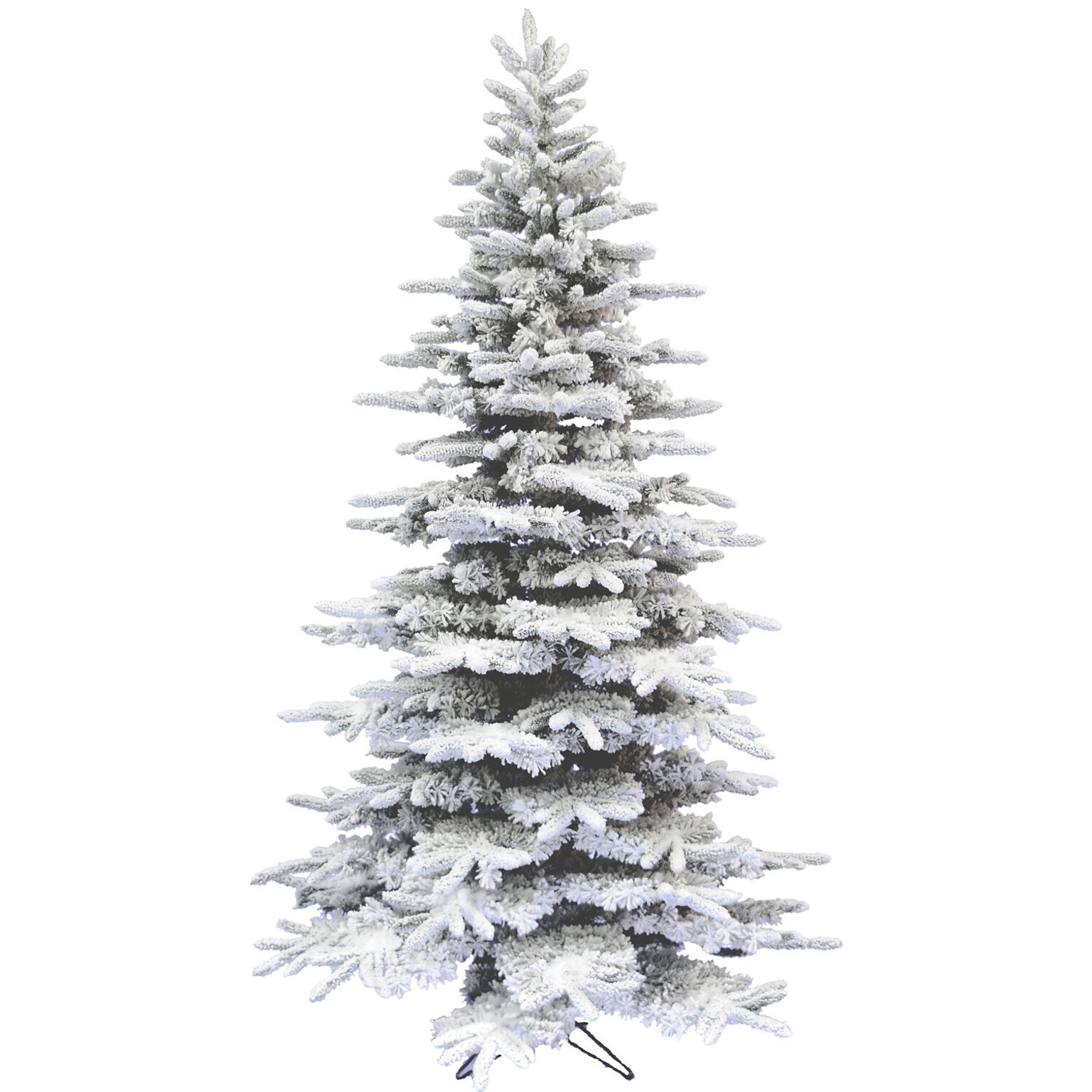 Fraser Hill Farm 7.5 ft. Flocked Pine Valley Artificial Christmas Tree (FFPV075-0SN)