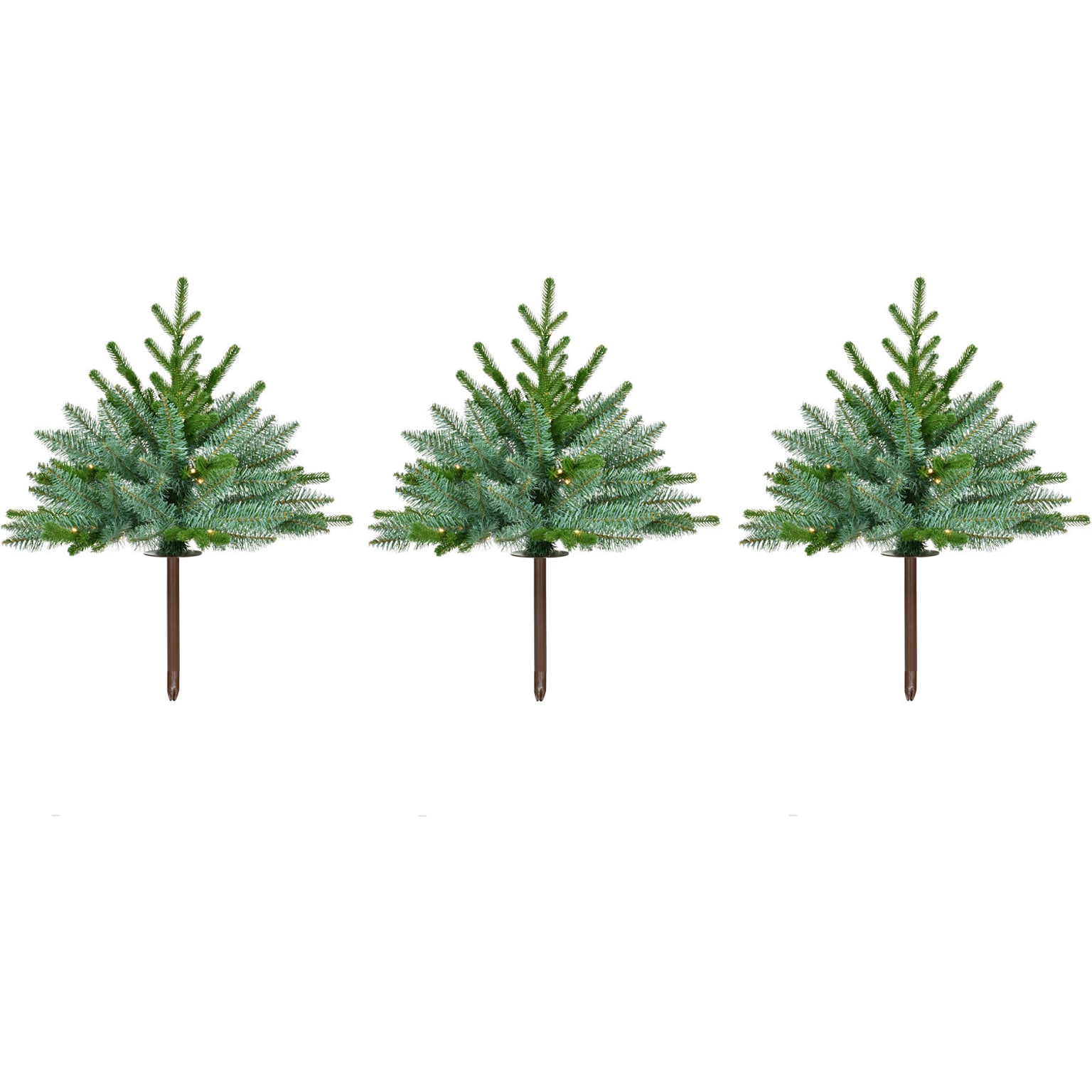 Fraser Hill Farm Prelit 18 Artificial Sidewalk Trees, 3/Set (FFPTI018-5GR)