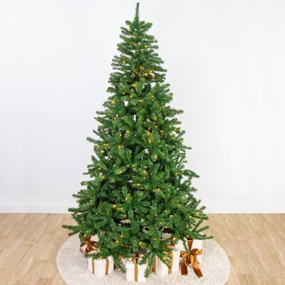 Fraser Hill Farm 7.5 ft. Noel Pine Pre-Lit Artificial Christmas Tree, 400 Lights (FFNL075-6GR)