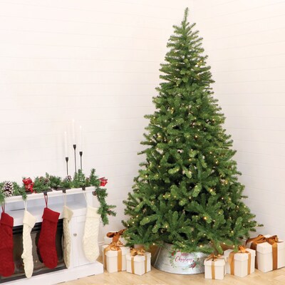 Fraser Hill Farm 7.5 ft. Noel Pine Pre-Lit Artificial Christmas Tree, 400 Lights (FFNL075-6GR)