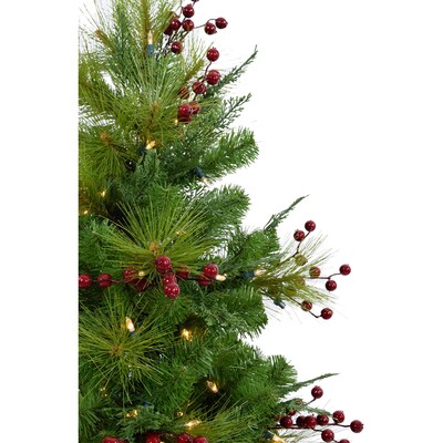 Fraser Hill Farm 4-Ft. Newberry Pine Artificial Trees, 2/Set (FFNP056-5GRB/SET2)