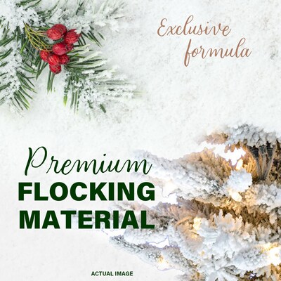 Fraser Hill Farm 10 ft. Flocked Mountain Pine Pre-Lit Artificial Christmas Tree, 1100 Lights (FFMP010-6SN)