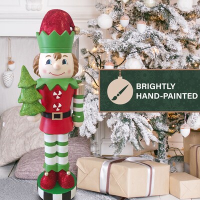 Fraser Hill Farm 36-inch Elf Nutcracker Figurine (FFMG036-0ELF-MLT)