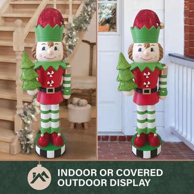 Fraser Hill Farm 36-inch Elf Nutcracker Figurine (FFMG036-0ELF-MLT)