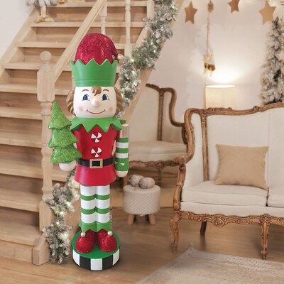 Fraser Hill Farm 36-inch Elf Nutcracker Figurine (FFMG036-0ELF-MLT)