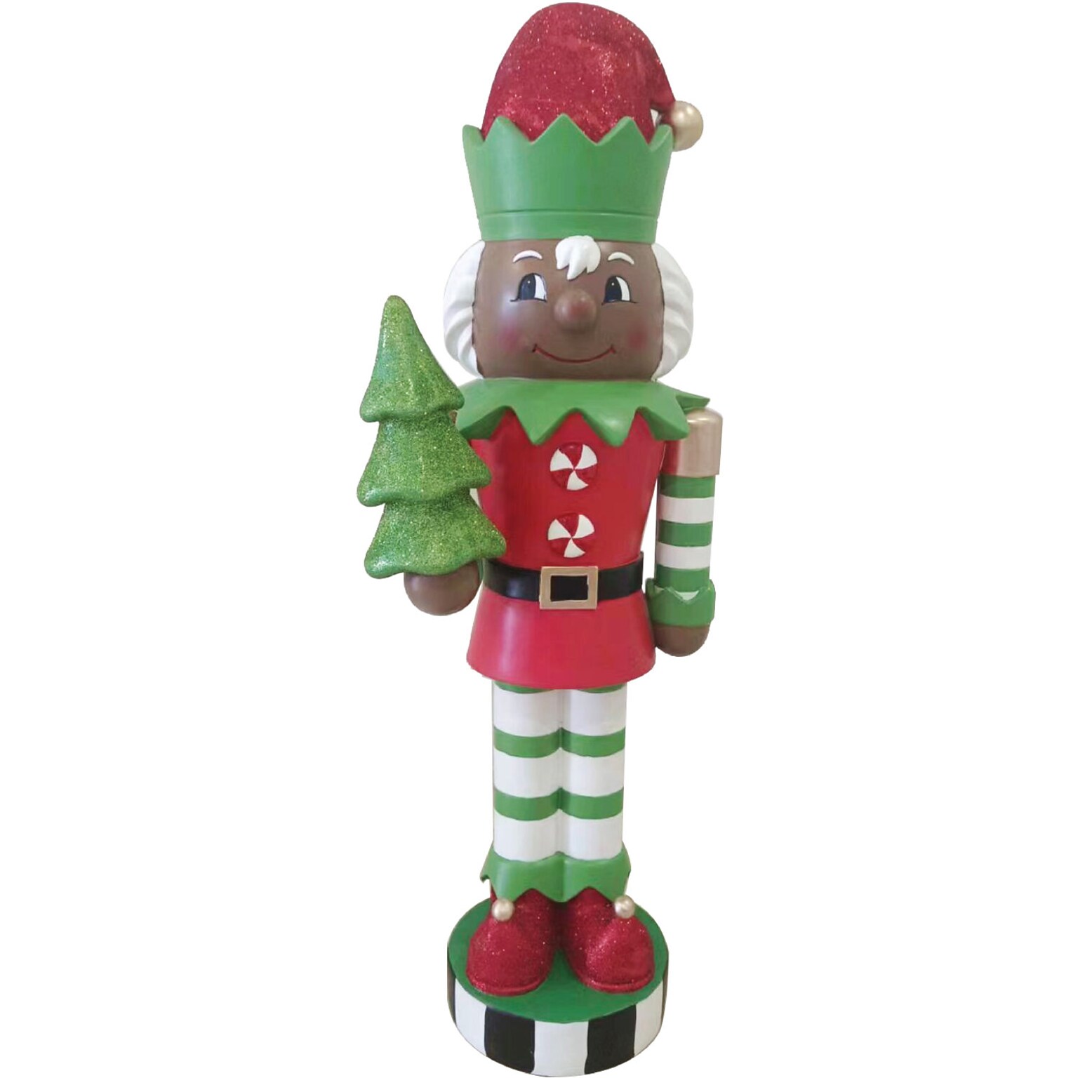 Fraser Hill Farm 36-in African American Elf Nutcracker Figurine (FFMG036-0ELF-MLTAA)