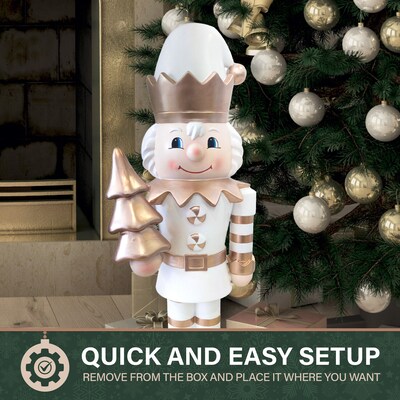 Fraser Hill Farm 36-inch Elf Nutcracker Figurine (FFMG036-0ELF-GLD)
