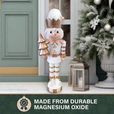 Fraser Hill Farm 36-inch Elf Nutcracker Figurine (FFMG036-0ELF-GLD)