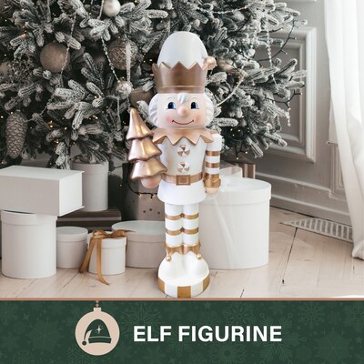 Fraser Hill Farm 36-inch Elf Nutcracker Figurine (FFMG036-0ELF-GLD)