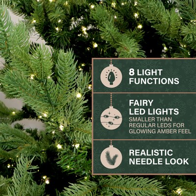 Fraser Hill Farm 9 ft. Foxtail Pine Pre-Lit Artificial Christmas Tree, 1750 Lights (FFFX090-5MGR)