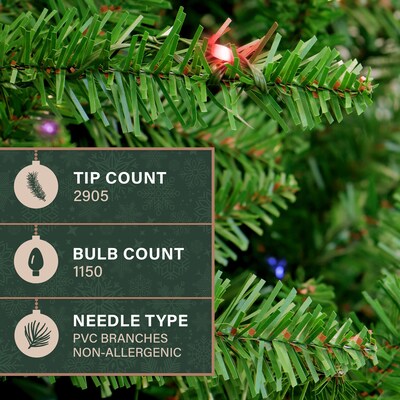 Fraser Hill Farm 7.5-ft. Centerville Pine Artificial Christmas Tree (FFCV075-6MGR)