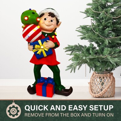 Fraser Hill Farm 30" Elf Figurine (FFMG030-1ELF-MLT)