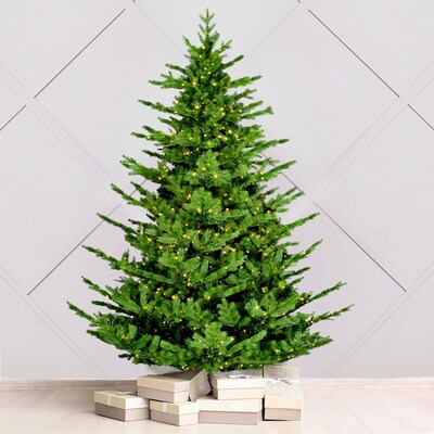 Fraser Hill Farm 9 ft. Foxtail Pine Pre-Lit Artificial Christmas Tree, 1750 Lights (FFFX090-5MGR)