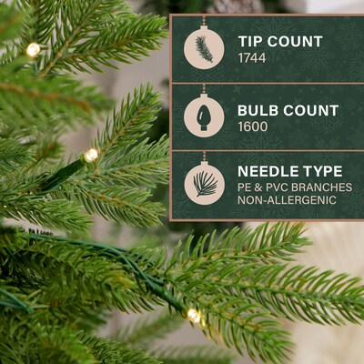 Fraser Hill Farm 8-ft. Derby Fir Artificial Christmas Tree (FFDF080-5MGR)