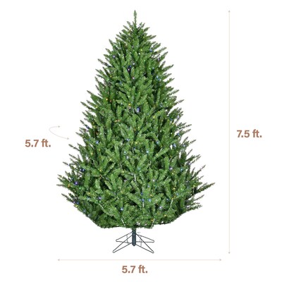 Fraser Hill Farm 7.5-ft. Centerville Pine Artificial Christmas Tree (FFCV075-6MGR)