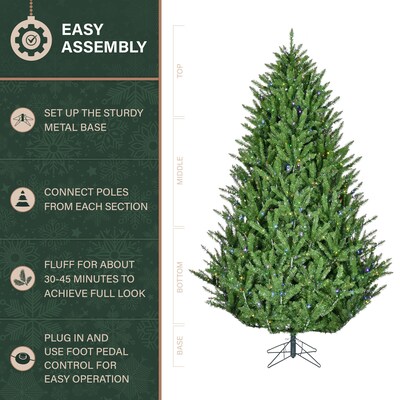 Fraser Hill Farm 7.5-ft. Centerville Pine Artificial Christmas Tree (FFCV075-6MGR)