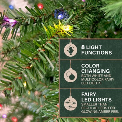 Fraser Hill Farm 7.5-ft. Centerville Pine Artificial Christmas Tree (FFCV075-6MGR)