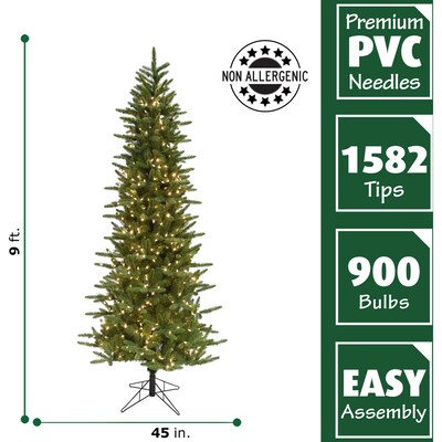 Fraser Hill Farm 9 ft. Carmel Pine Pre-Lit Artificial Christmas Tree, 900 Lights (FFCP090-5GR)