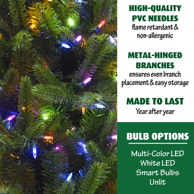 Fraser Hill Farm 9 ft. Carmel Pine Pre-Lit Artificial Christmas Tree, 900 Lights (FFCP090-6GR)