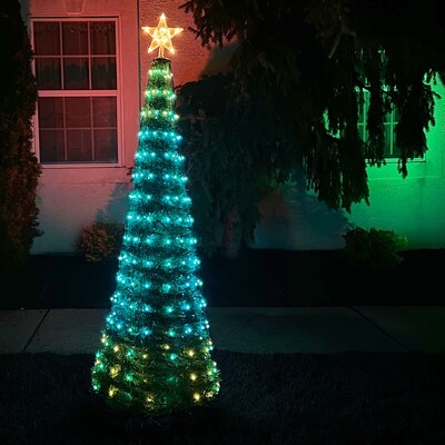 Fraser Hill Farm 6-Ft Prelit Pop Up Tree (FFCHRGB060TREE-MLT)