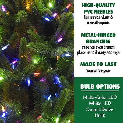 Fraser Hill Farm 6.5 ft. Carmel Pine Pre-Lit Artificial Christmas Tree, 550 Lights (FFCP065-6GR)