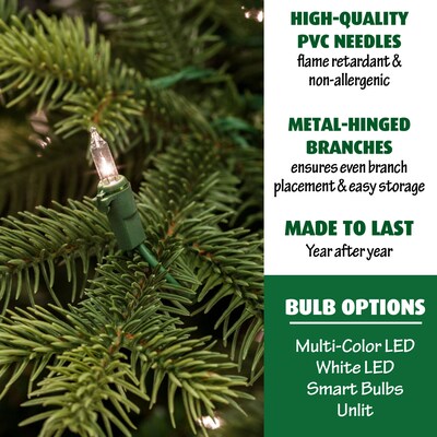 Fraser Hill Farm 6.5 Ft. Carmel Pine Slim Artificial Christmas Tree (FFCP065-3GR)