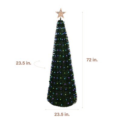 Fraser Hill Farm 6-Ft Prelit Pop Up Tree (FFCHRGB060TREE-MLT)