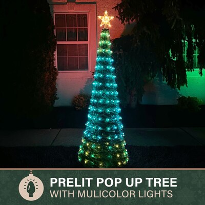 Fraser Hill Farm 6-Ft Prelit Pop Up Tree (FFCHRGB060TREE-MLT)