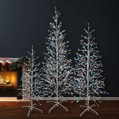 Fraser Hill Farm Set of 3 Color Changing Birch Trees (FFCHLEDSET3TREE-MLT)