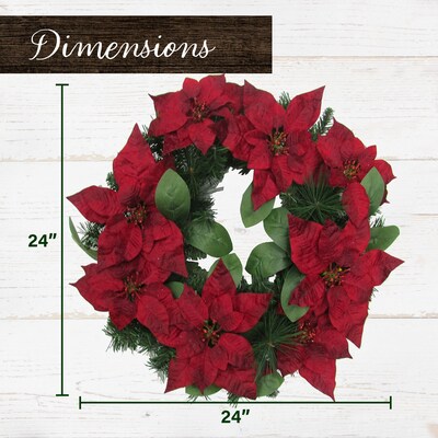 Fraser Hill Farm 24-in. Christmas Wreath (FF024CHWR012-0RD)